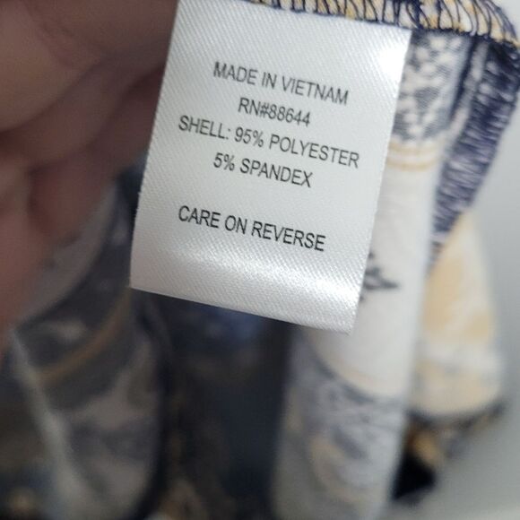 Mixed print faux wrap v neck flattering textured ruffle sleeve dress size 8 - Picture 6 of 8